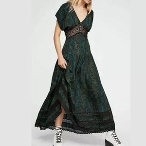 Free People NWOT Prairie Snakeskin Dress